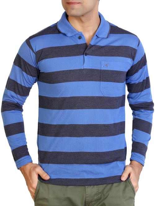 blue striped pocket tshirt - 15942761 - Very Small Image - 1