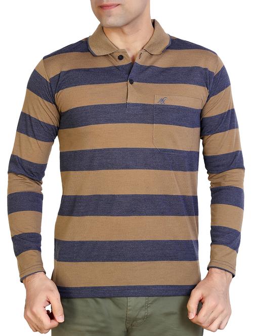 brown striped pocket tshirt - 15942766 - Very Small Image - 1