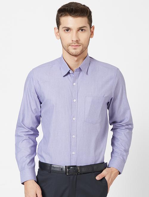blue cotton blend formal shirt - 15943831 - Very Small Image - 1