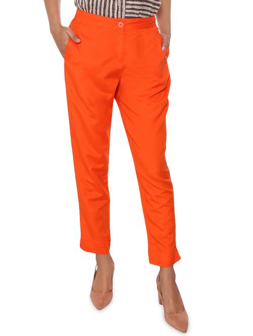 elasticated waist flat front trouser - 15944475 - Very Small Image - 1