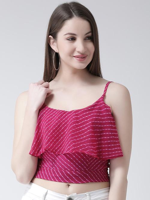 ruffled overlay crop top - 15945483 - Very Small Image - 1