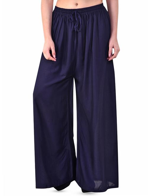 drawstring waist flared palazzo - 15945693 - Very Small Image - 1