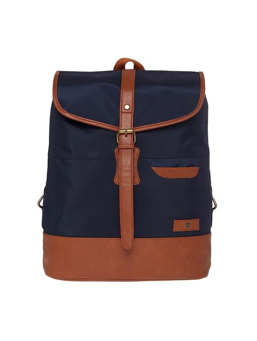 navy blue leatherette backpack - 15948377 - Very Small Image - 1