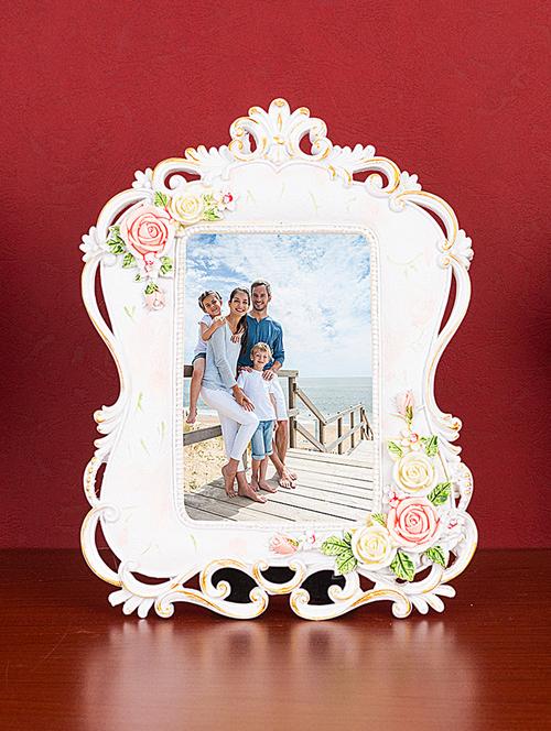 personalized resin floral rectangle shaped photo frame by golden peacock - 15950009 - Very Small Image - 1