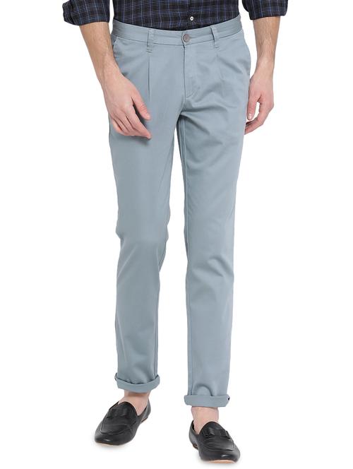 green cotton pleated casual trouser - 15950511 - Very Small Image - 1