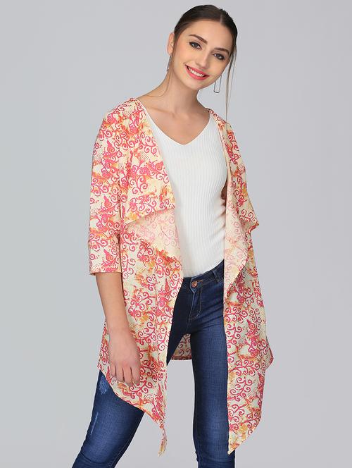 block print asymmetric shrug - 15950838 - Very Small Image - 1