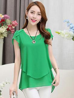 tulip sleeved layered top - 15951090 - Very Small Image - 1