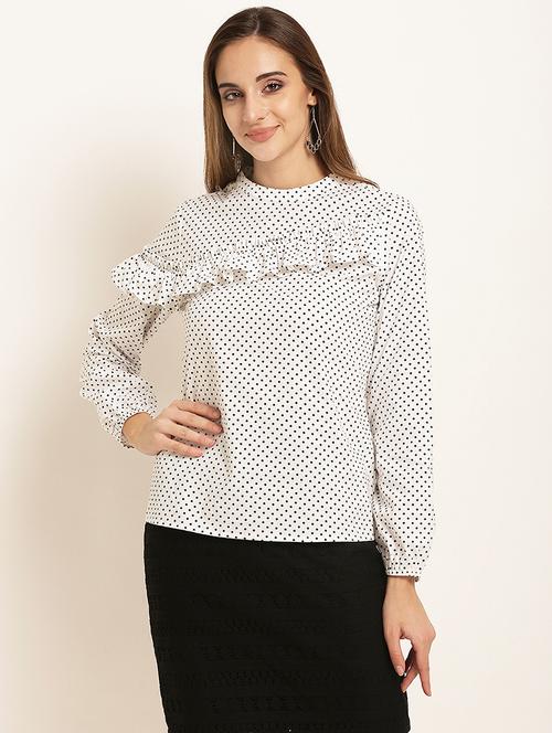 ruffle detail dotted top - 15951572 - Very Small Image - 1