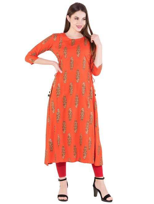 printed a-line kurta - 15952996 - Very Small Image - 1