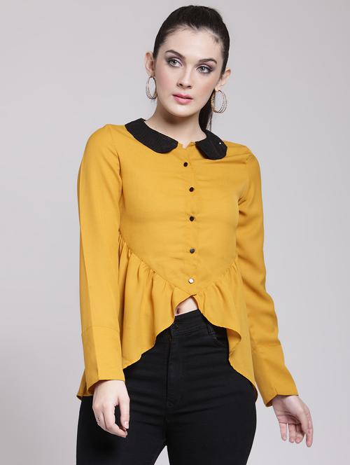 button up high low top - 15953245 - Very Small Image - 1