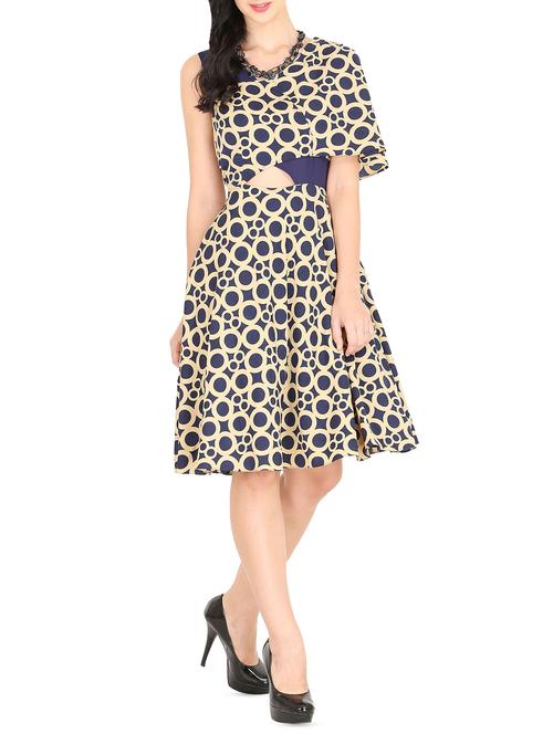 cut out detail flared dress - 15954007 - Very Small Image - 1