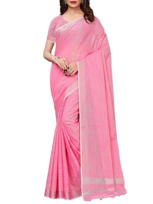 solid handloom saree with blouse - 15954297 - Very Small Image - 1