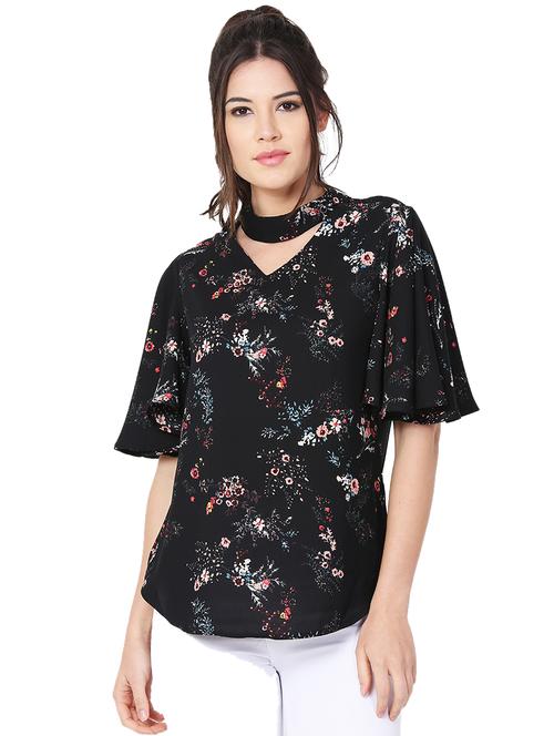 choker neck floral top - 15957926 - Very Small Image - 1