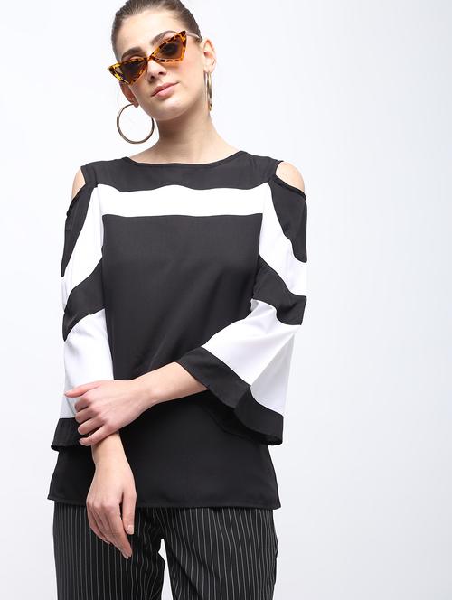 women's straight boat neck top - 15959301 - Very Small Image - 1