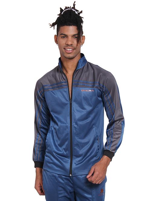 blue polyester blend casual jacket - 15962508 - Very Small Image - 1