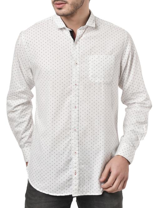 white printed casual shirt - 15964622 - Very Small Image - 1