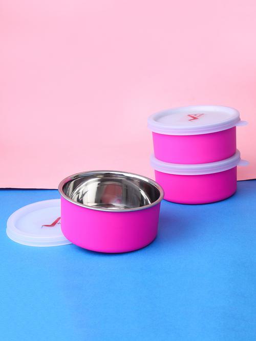  stainless steel small lunch containers (set of 3) - 15966832 - Very Small Image - 1