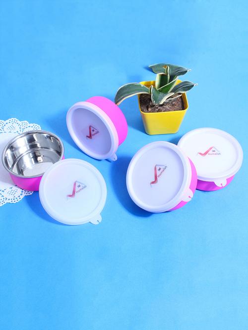 microwave safe stainless steel small lunch containers (set of 4) - 15966833 - Very Small Image - 1