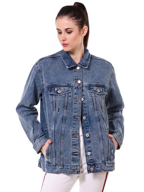 button up denim jacket - 15968312 - Very Small Image - 1