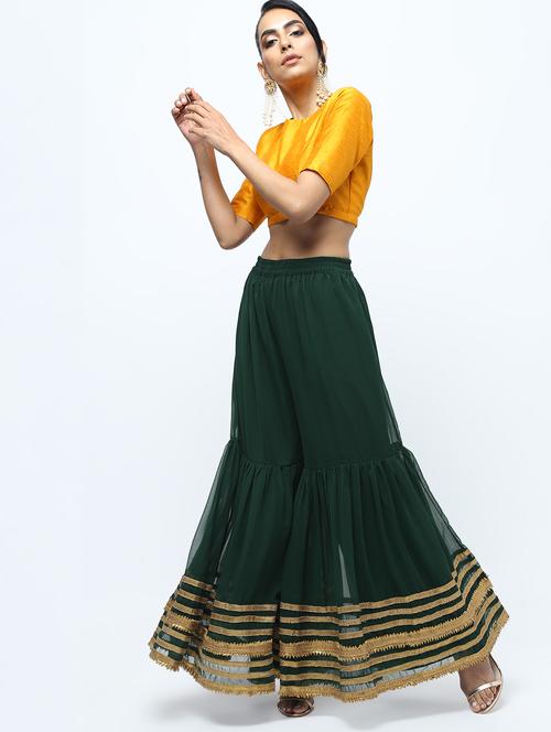 gota patti silk blend sharara - 15969132 - Very Small Image - 1