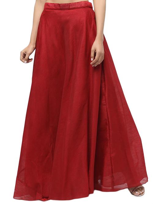 a-line solid skirt - 15969155 - Very Small Image - 1