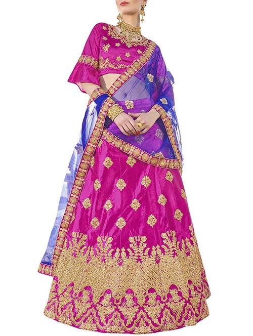 embroidered a-line lehenga - 15969230 - Very Small Image - 1