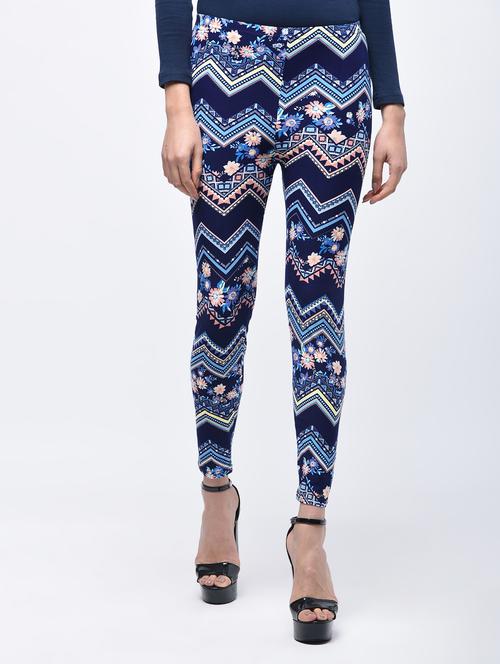 ankle length geometric floral legging - 15970126 - Very Small Image - 1