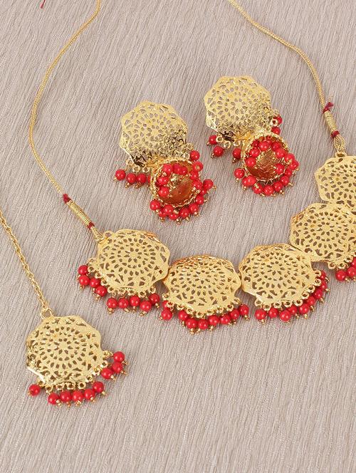 red brass choker necklace - 15970552 - Very Small Image - 1