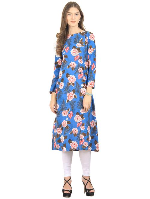 floral a-line kurta - 15972328 - Very Small Image - 1