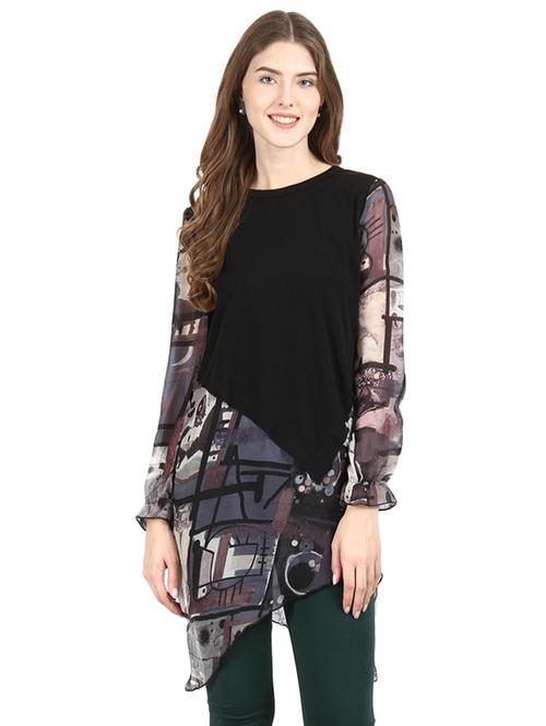 high low printed kurta - 15972334 - Very Small Image - 1