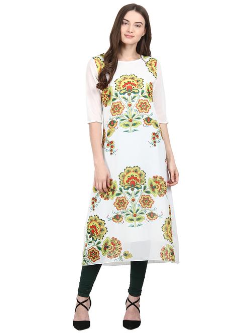 a-line printed kurta - 15972342 - Very Small Image - 1