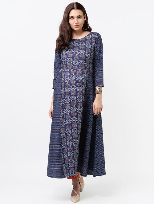 a-line printed kurta - 15972377 - Very Small Image - 1