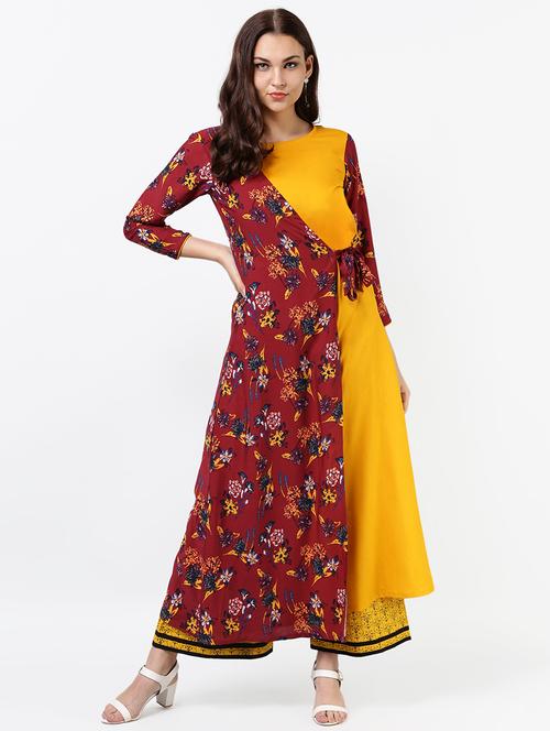 a-line printed kurta - 15972383 - Very Small Image - 1