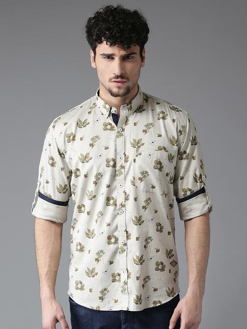 green floral printed casual shirt - 15972671 - Very Small Image - 1