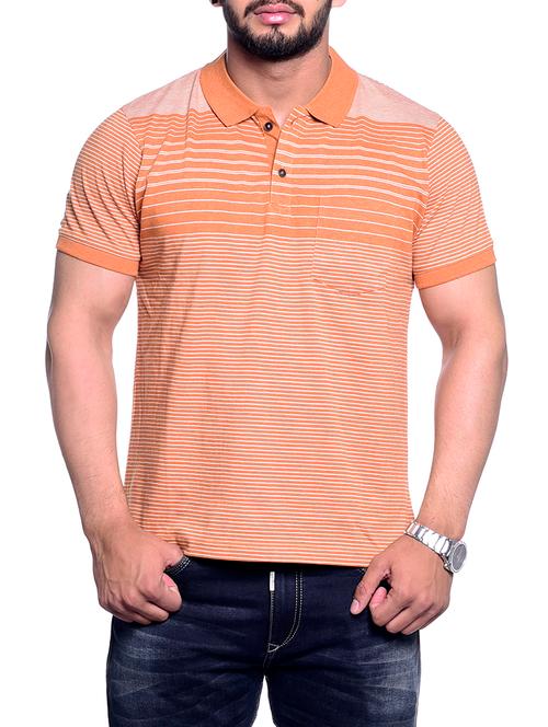 orange striped pocket tshirt - 15972706 - Very Small Image - 1