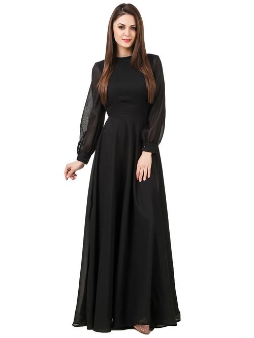 cut out back flared maxi dress - 15973005 - Very Small Image - 1