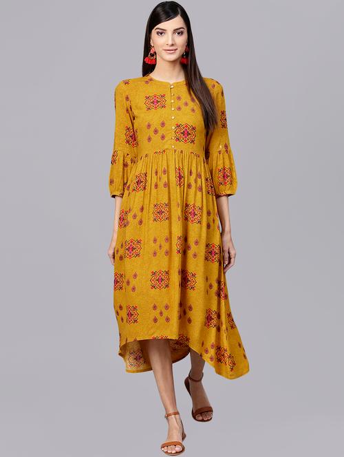 high low printed dress - 15973576 - Very Small Image - 1