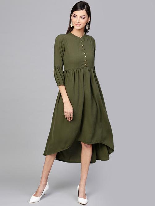 high low solid dress - 15973625 - Very Small Image - 1