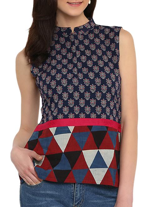 block print geometric tunic - 15973985 - Very Small Image - 1