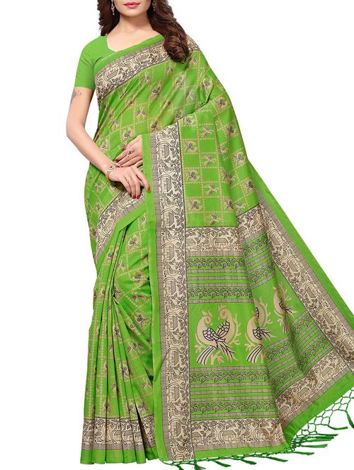 conversational printed saree with blouse - 15975845 - Very Small Image - 1