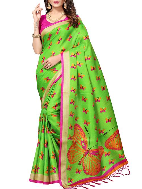 conversational printed saree with blouse - 15976345 - Very Small Image - 1
