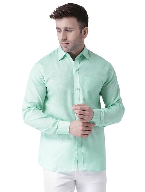 green solid casual shirt - 15977469 - Very Small Image - 1