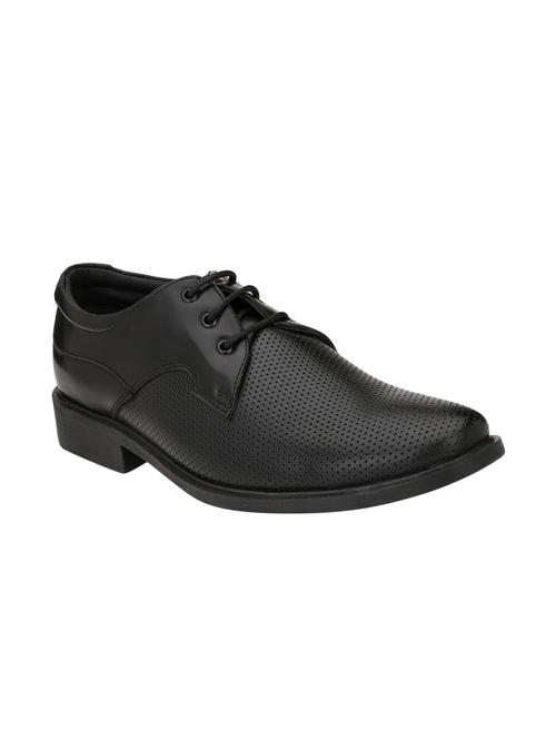black leatherette lace-up derbys - 15978728 - Very Small Image - 1