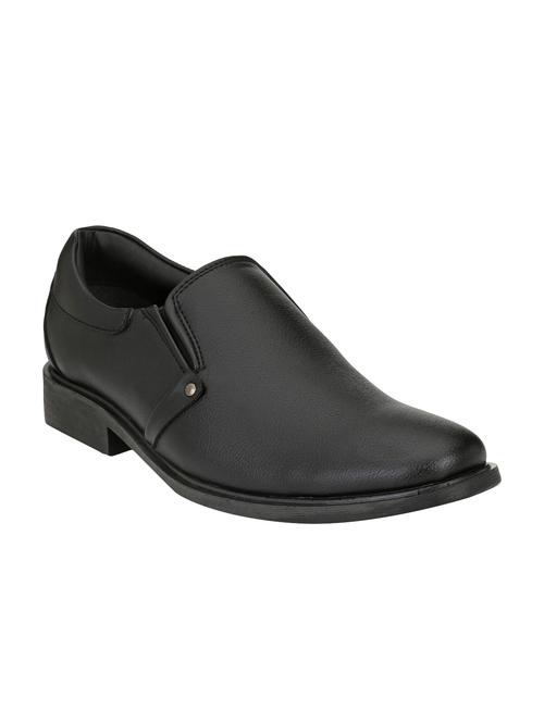 black leatherette formal slip ons - 15978767 - Very Small Image - 1