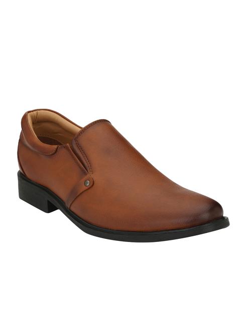 tan leatherette formal slip ons - 15978768 - Very Small Image - 1