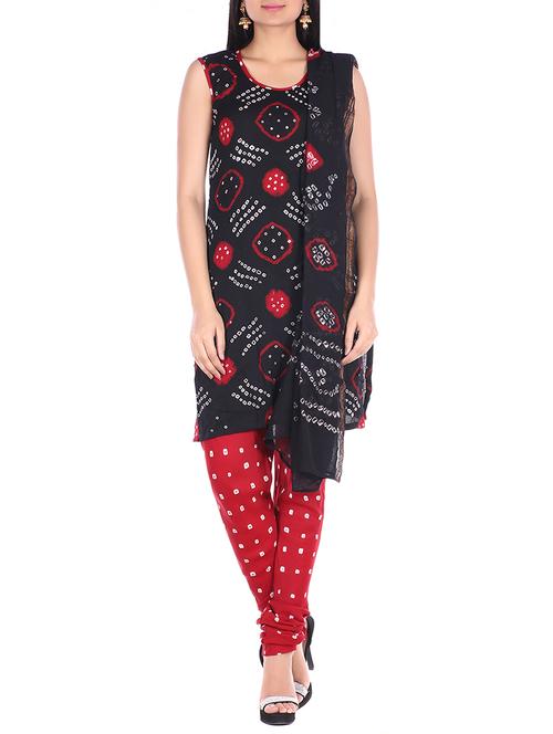bandhani printed unstitched suit - 15978804 - Very Small Image - 1