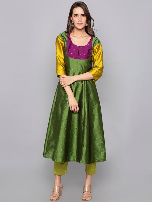 dobby anarkali kurta - 15983332 - Very Small Image - 1