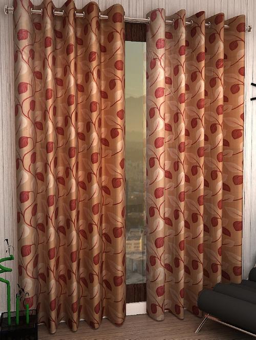 set of 2 polyester door curtains - 15984199 - Very Small Image - 1