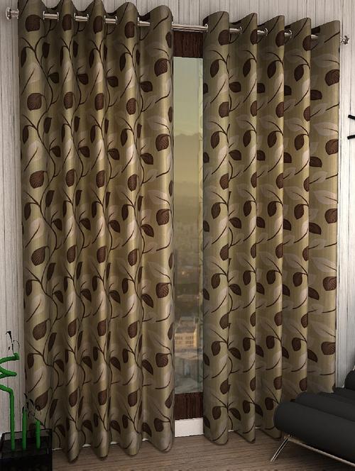 set of 2 polyester door curtains - 15984200 - Very Small Image - 1