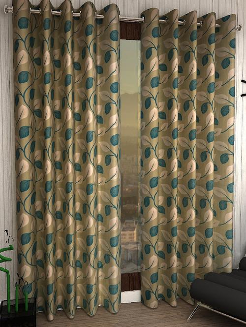 set of 2 polyester door curtains - 15984201 - Very Small Image - 1